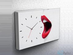 ساعت دیواری تابلوای طرح لب