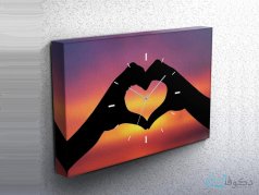 ساعت دیواری تابلوای طرح عشق