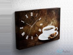 ساعت دیواری تابلوای طرح فنجان