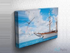ساعت دیواری تابلوای طرح قایق 4