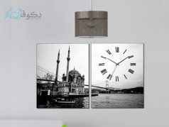 ساعت دیواری تابلوای طرح ساحل01