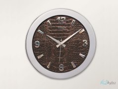 ساعت دیواری ultima مدل چرم قهوه ای