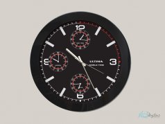 ساعت دیواری ultima سه موتوره مشکی