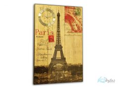 ساعت دیواری تابلوای طرح برج ایفل