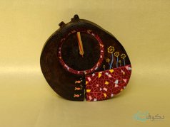 ساعت رومیزی چوبی کاشی