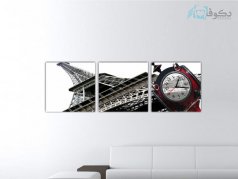 ساعت دیواری تابلوای 3تکه مدل PS88