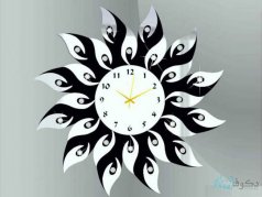 ساعت دیواری فانتزی خورشید نگیندار بزرگ