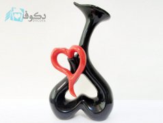 گلدان سفالی طرح قلب
