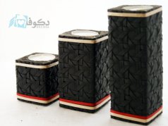 شمع سه تکه مدل حصیری