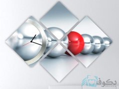 ساعت دیواری تابلوای 4 تکه مدل PS10