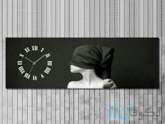 ساعت دیواری تابلوای طرح زیبا