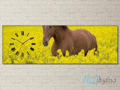 ساعت دیواری تابلوای طرح اسب