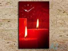 ساعت دیواری تابلوای طرح شمع
