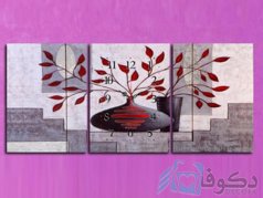 ساعت دیواری تابلوای مدل گلدان
