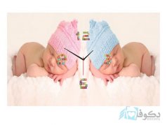 ساعت دیواری تابلوای طرح نوزاد