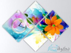 ساعت دیواری تابلوای 4تیکه مدل PS27
