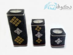 شمع فانتزی مکعبی گلدار
