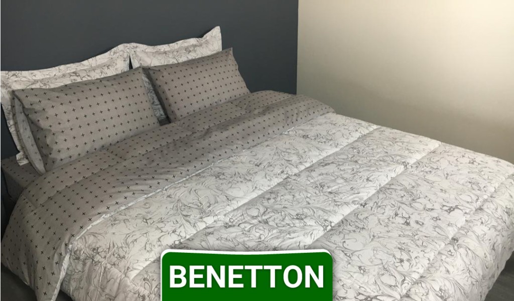 ست لحاف روتختی دونفره ۶ تکه پارچه کتان نخ برند بنتون کد 002