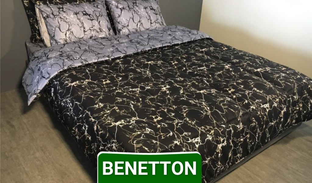 ست لحاف روتختی دونفره ۶ تکه پارچه کتان نخ برند بنتون کد 004