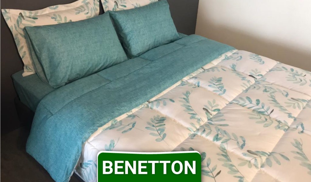 ست لحاف روتختی دونفره ۶ تکه پارچه کتان نخ برند بنتون کد 016
