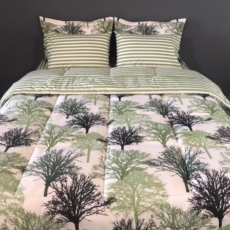 ست لحاف روتختی دونفره ۶ تکه پارچه کتان نخ برند بنتون کد 017