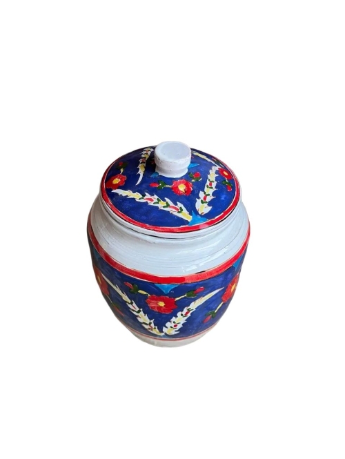 لیوان سفالی مند طرح پرنده