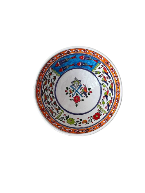 کاسه سفالی مند طرح بته