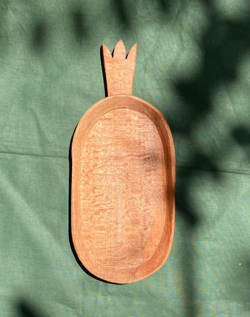 بشقاب چوبی طرح انار