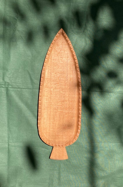 بشقاب چوبی طرح سرو