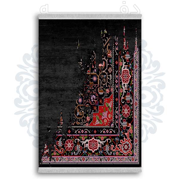 فرشینه دفه از جنس پارچه شانل ترک طرح گلیم کد 45