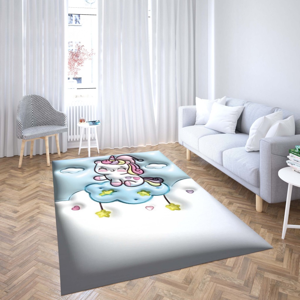 روفرشی کشدار طرح فانتزی مناسب اتاق کودک برند دفه کد TH 8