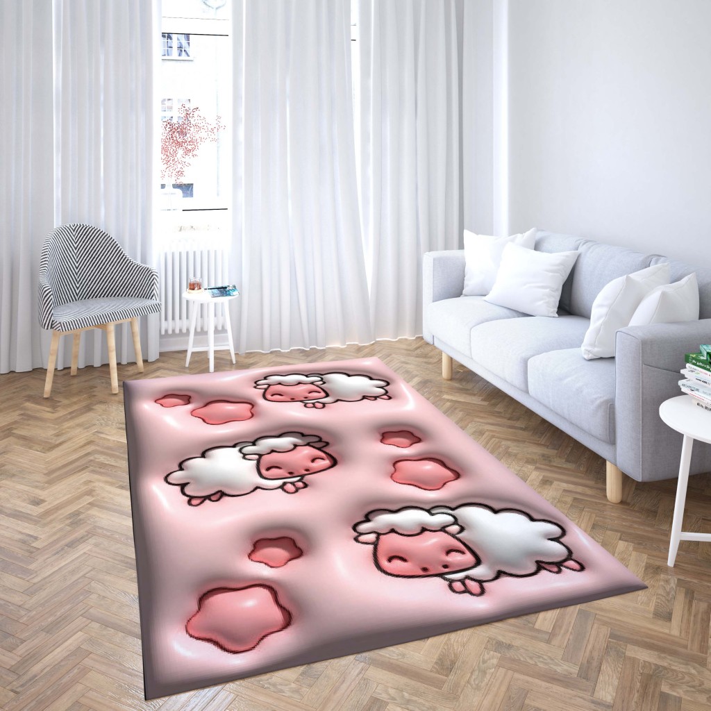 روفرشی کشدار طرح فانتزی مناسب اتاق کودک برند دفه کد TH 48