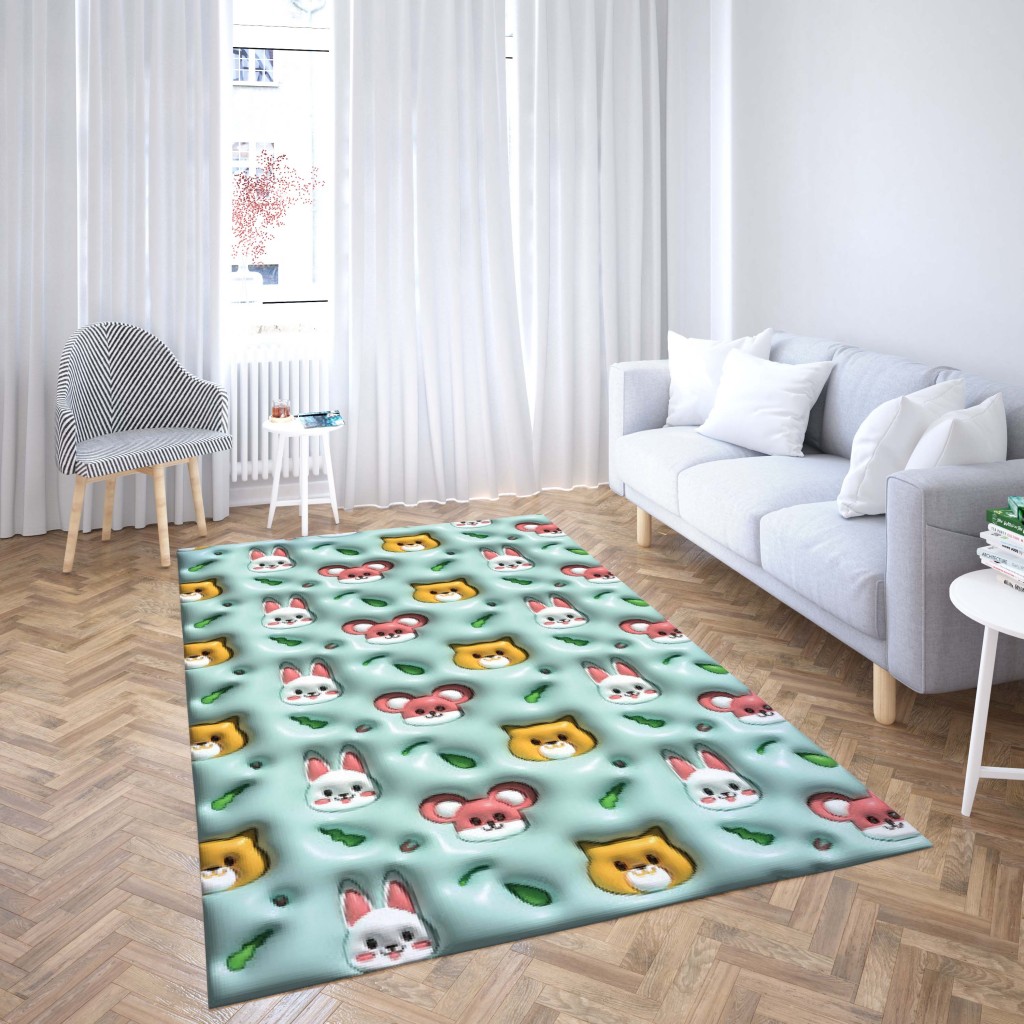 روفرشی کشدار طرح فانتزی مناسب اتاق کودک برند دفه کد TH 63