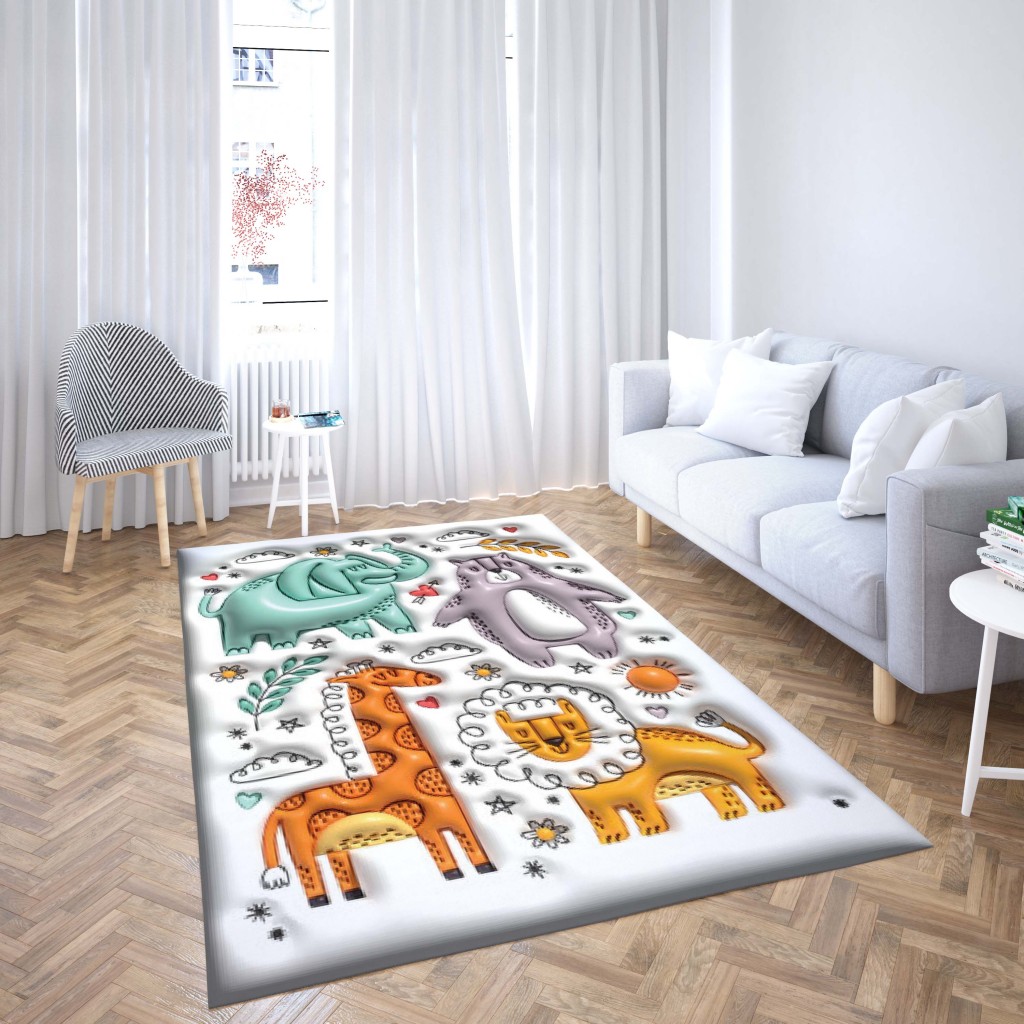 روفرشی کشدار طرح فانتزی مناسب اتاق کودک برند دفه کد TH 64