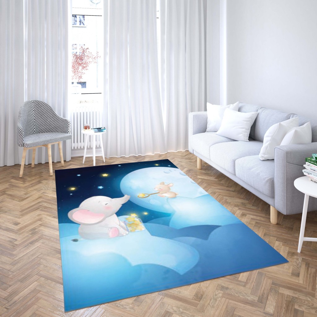 روفرشی کشدار طرح فانتزی مناسب اتاق کودک برند دفه کد TH 104