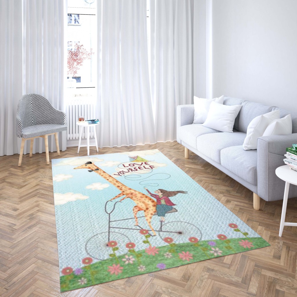 روفرشی کشدار طرح فانتزی مناسب اتاق کودک برند دفه کد TH 117