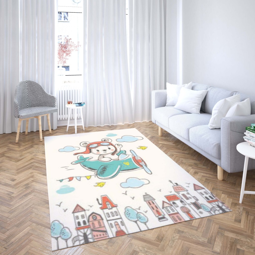 روفرشی کشدار طرح فانتزی مناسب اتاق کودک برند دفه کد TH 141