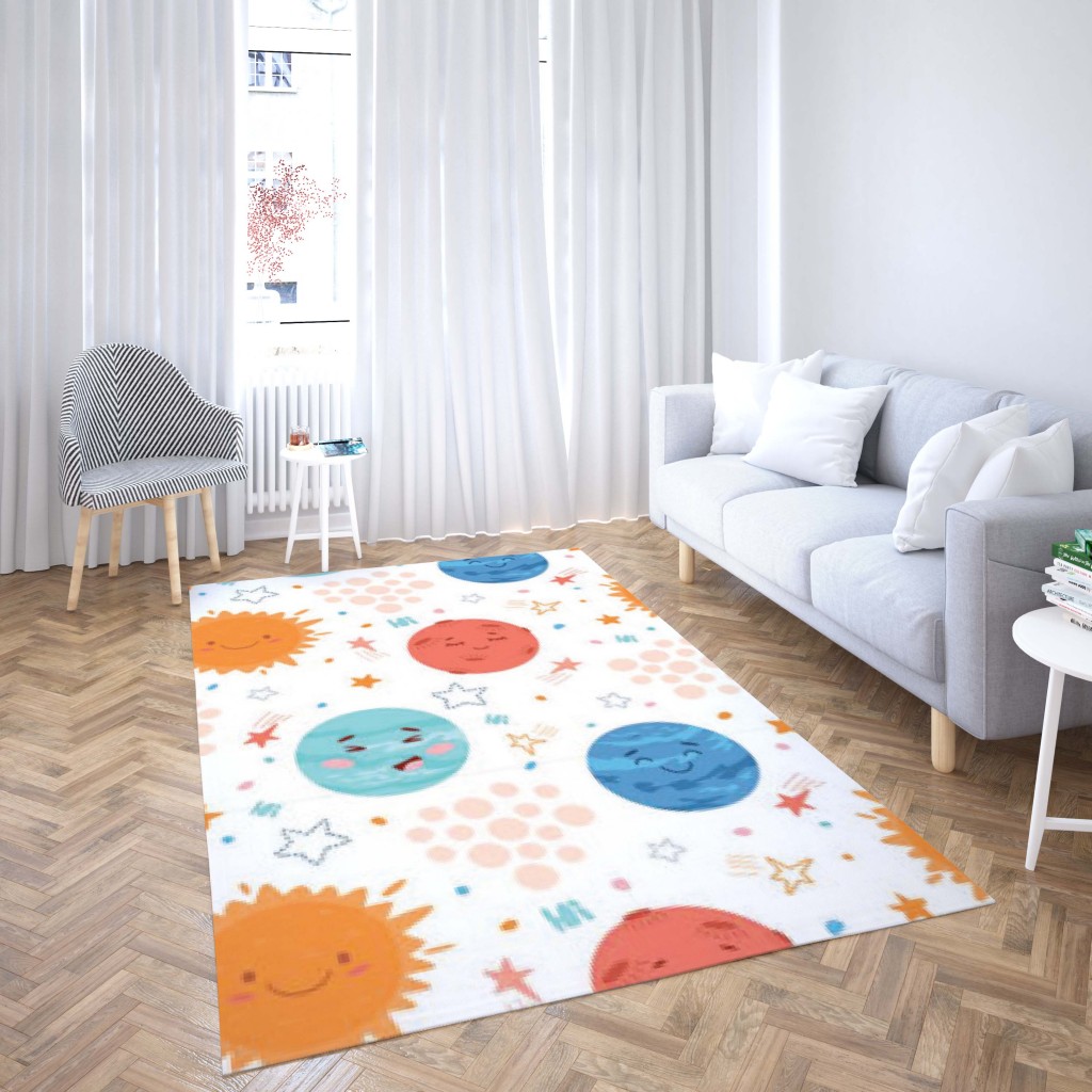 روفرشی کشدار طرح فانتزی مناسب اتاق کودک برند دفه کد TH 146