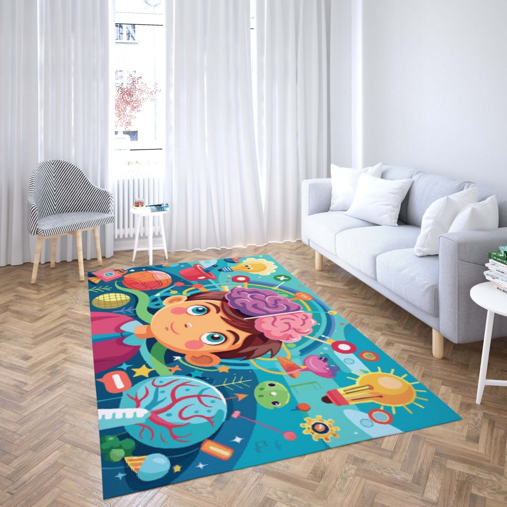 روفرشی کشدار طرح فانتزی مناسب اتاق کودک برند دفه کد TH 193