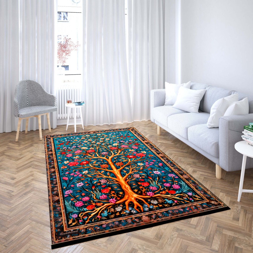 روفرشی کشدار طرح سنتی و مدرن مناسب هال و پذیرایی برند دفه کد TS 418