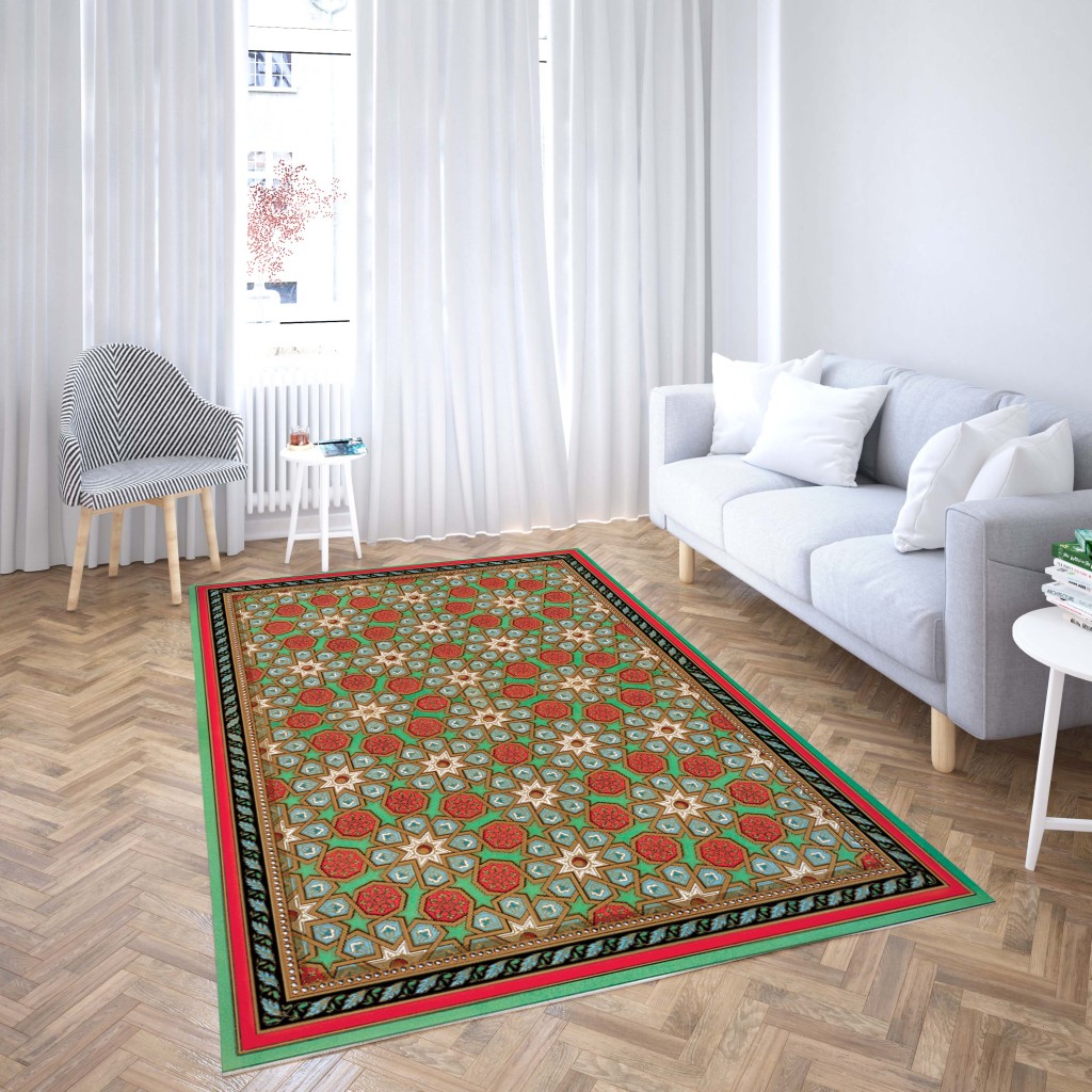 روفرشی کشدار طرح سنتی و مدرن مناسب هال و پذیرایی برند دفه کد TS 430