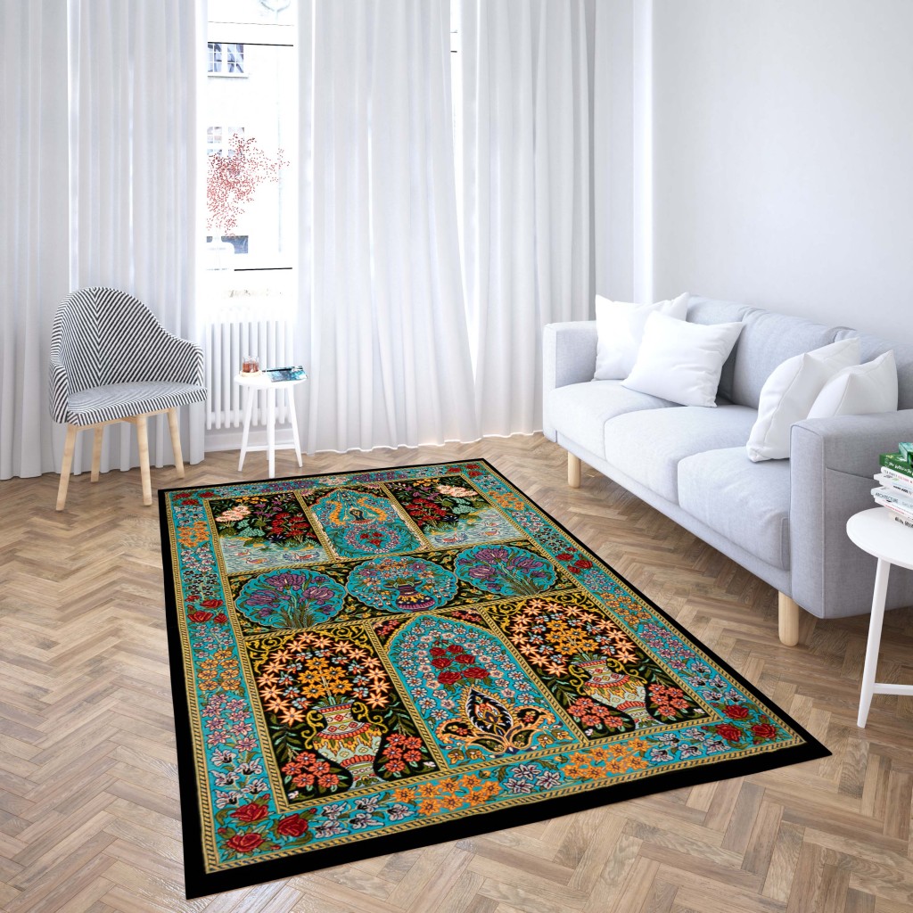 روفرشی کشدار طرح سنتی و مدرن مناسب هال و پذیرایی برند دفه کد TS 469