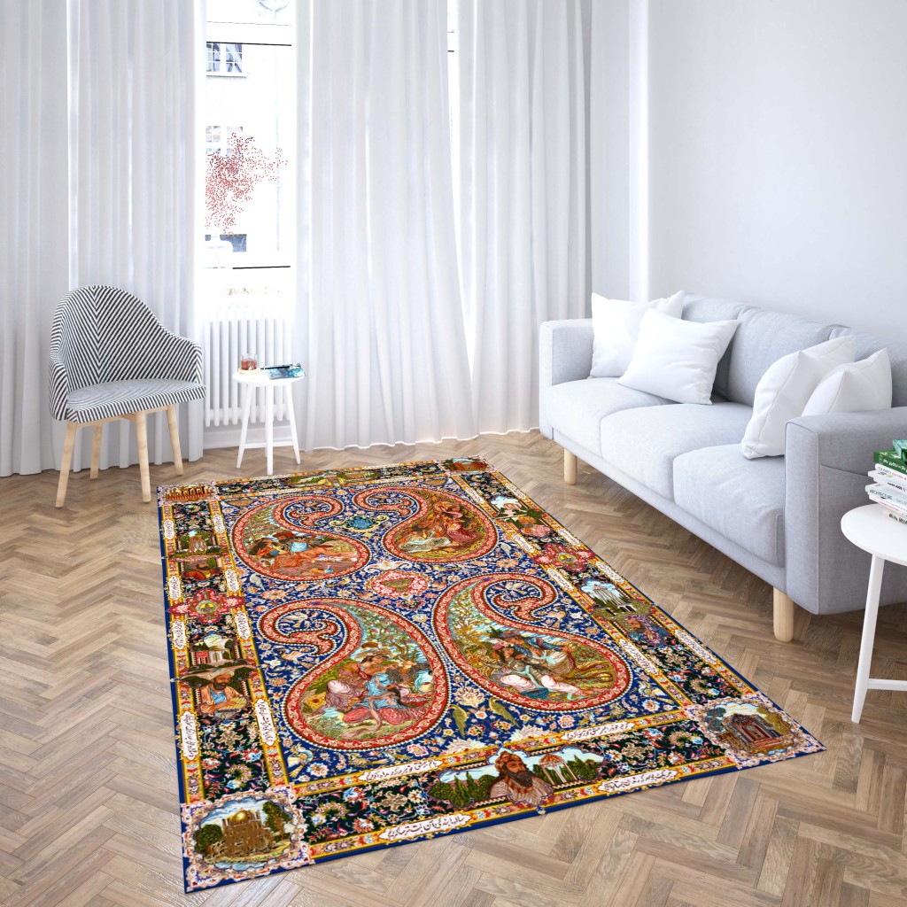 روفرشی کشدار طرح سنتی و مدرن مناسب هال و پذیرایی برند دفه کد TS 482