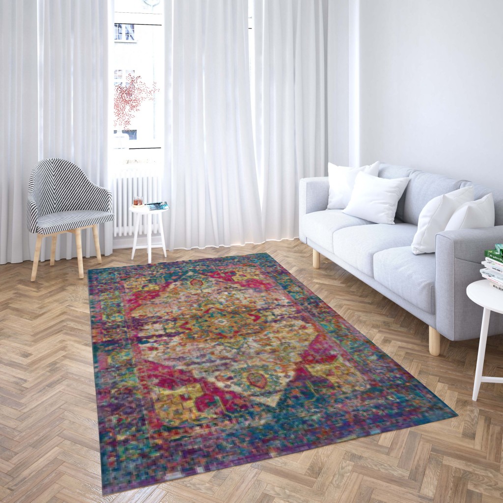 روفرشی کشدار طرح سنتی و مدرن مناسب هال و پذیرایی برند دفه کد TS 552