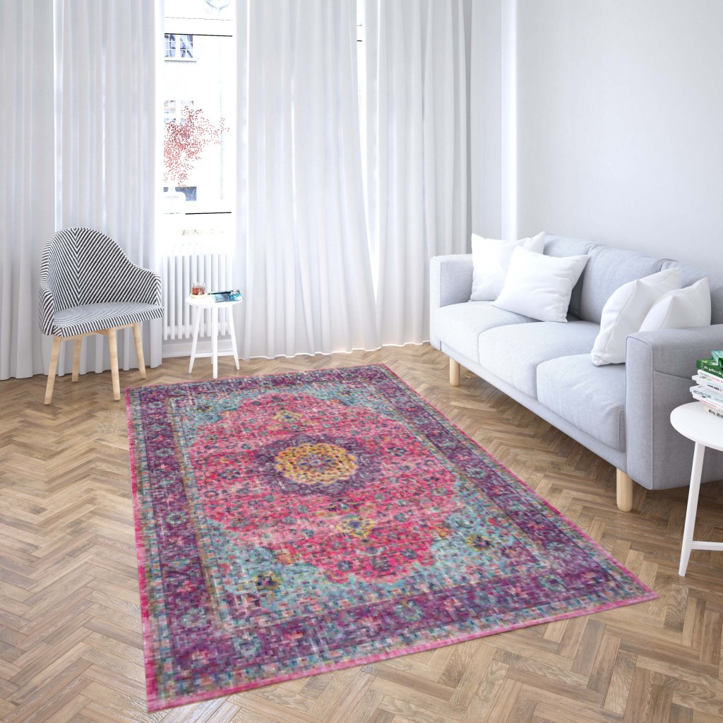 روفرشی کشدار طرح سنتی و مدرن مناسب هال و پذیرایی برند دفه کد TS 558