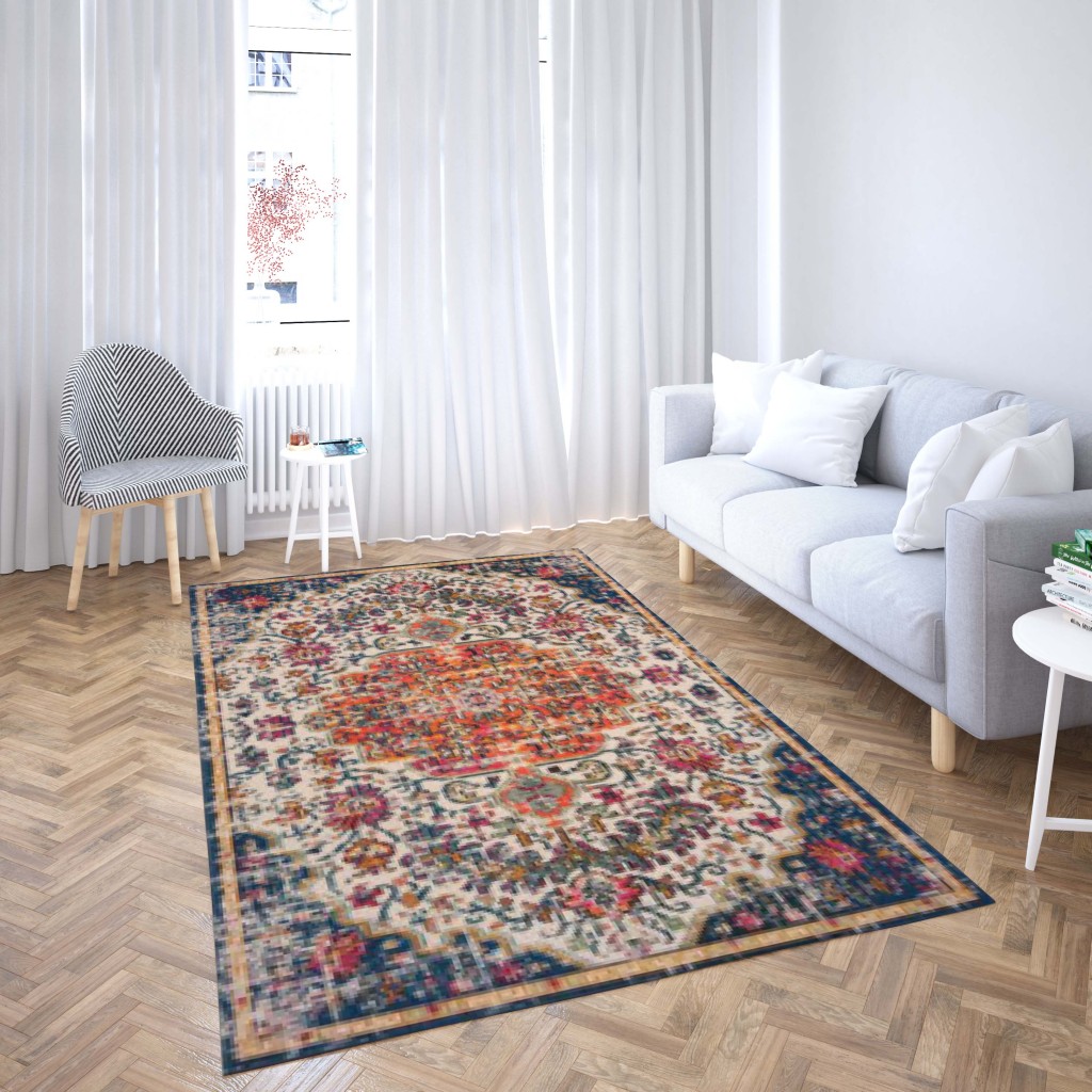 روفرشی کشدار طرح سنتی و مدرن مناسب هال و پذیرایی برند دفه کد TS 559