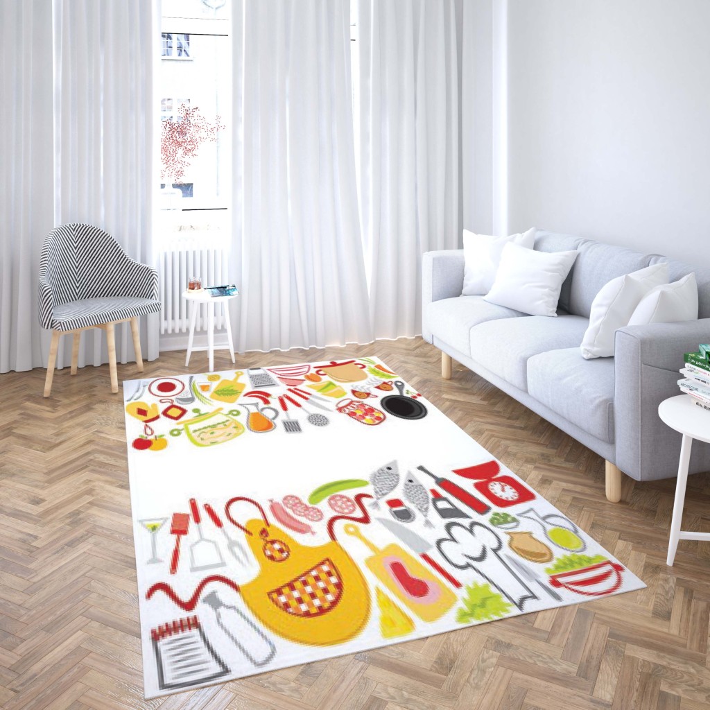 روفرشی کشدار طرح فانتزی مناسب آشپزخانه برند دفه کد TS 958