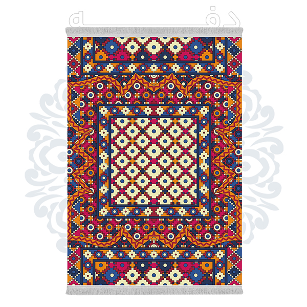 فرشینه از جنس پارچه هازان مخمل ترک طرح سنتی و مدرن برند دفه کد DHU263