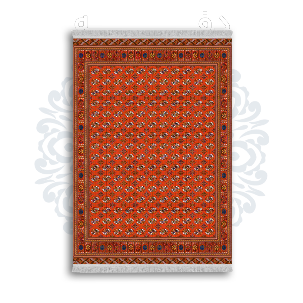 فرشینه از جنس پارچه هازان مخمل ترک طرح سنتی و مدرن برند دفه کد DAMG109