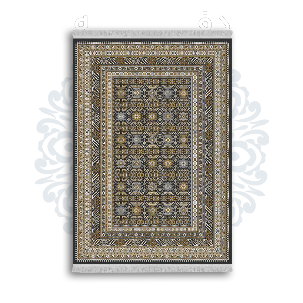 فرشینه از جنس پارچه هازان مخمل ترک طرح سنتی و مدرن برند دفه کد DAMG436